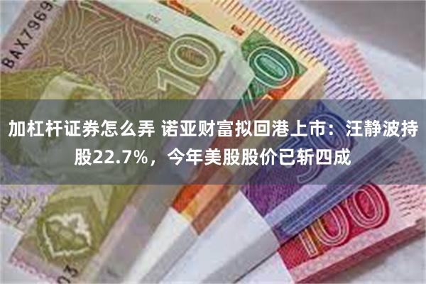 加杠杆证券怎么弄 诺亚财富拟回港上市：汪静波持股22.7%，今年美股股价已斩四成