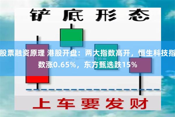 股票融资原理 港股开盘：两大指数高开，恒生科技指数涨0.65%，东方甄选跌15%