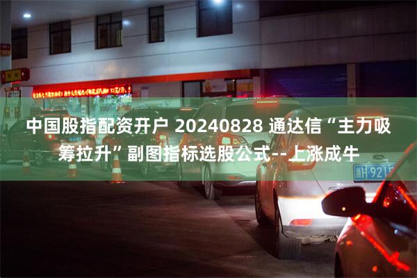 中国股指配资开户 20240828 通达信“主力吸筹拉升”副图指标选股公式--上涨成牛