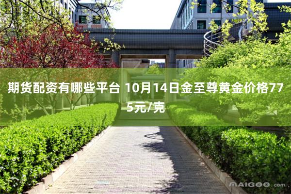 期货配资有哪些平台 10月14日金至尊黄金价格775元/克