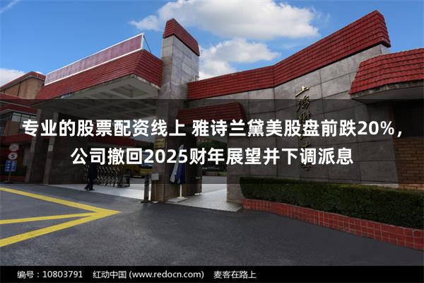 专业的股票配资线上 雅诗兰黛美股盘前跌20%，公司撤回2025财年展望并下调派息